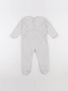 Petit Bateau - pyjama velours gris - 24 mois