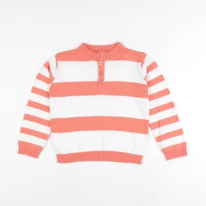 Vertbaudet - pull blanc, orange - 4 ans