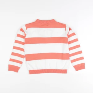 Vertbaudet - pull blanc, orange - 4 ans