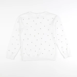 Vertbaudet - pull blanc, or - 10 ans
