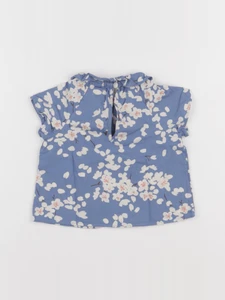 Petit Bateau - blouse bleu - 6 mois
