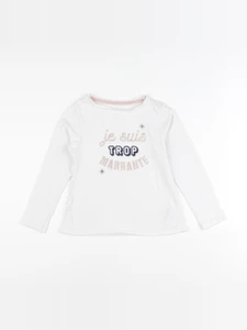 Vertbaudet - tee-shirt blanc - 6 ans
