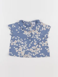 Petit Bateau - blouse bleu - 6 mois