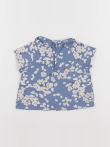 Petit Bateau - blouse bleu - 6 mois