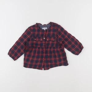 IKKS - blouse bleu, rouge, argent - 12 mois