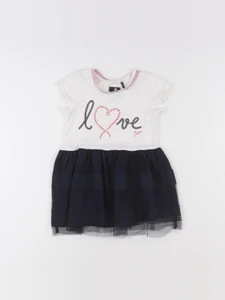 IKKS - robe blanc, bleu - 3 ans