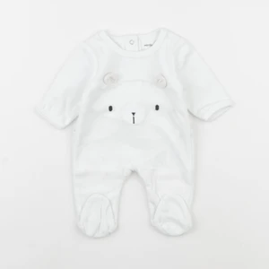 Vertbaudet - pyjama velours blanc - 0 mois