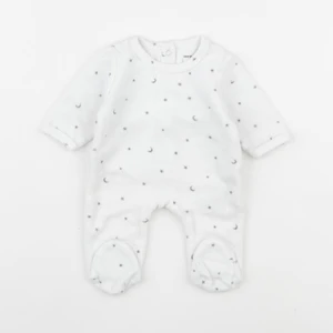 Vertbaudet - pyjama velours blanc - 0 mois