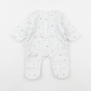 Vertbaudet - pyjama velours blanc - 0 mois