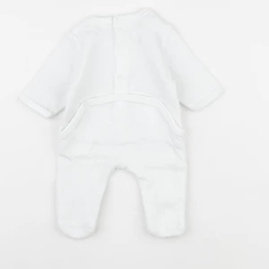 Vertbaudet - pyjama velours blanc, bleu - 0 mois