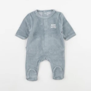 Vertbaudet - pyjama velours bleu - 0 mois