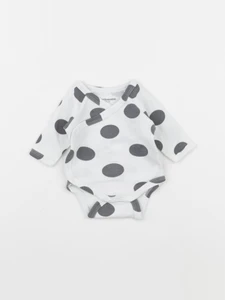 Vertbaudet - body blanc, gris - 0 mois