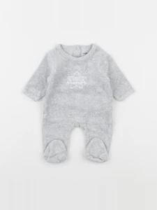Vertbaudet - pyjama velours gris - 0 mois