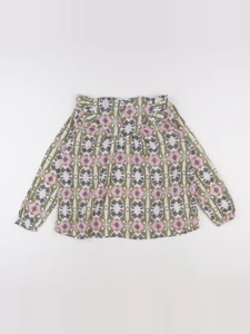 Monoprix - blouse beige, rose - 8/10 ans