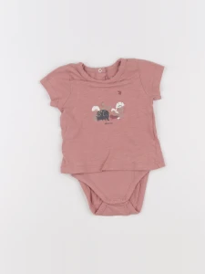 Vertbaudet - body tee-shirt rose - 3 mois