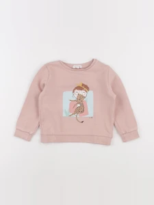 Vertbaudet - sweat rose - 2 ans
