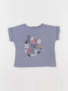 Boutchou - tee-shirt bleu - 18 mois