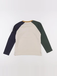 Vertbaudet - tee-shirt beige, bleu - 10 ans