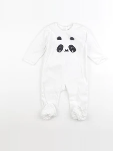 Vertbaudet - pyjama velours blanc - 12 mois