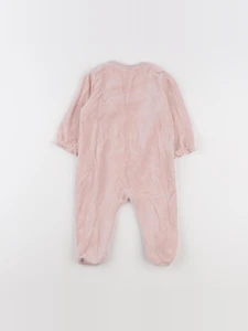 Vertbaudet - pyjama velours rose - 9 mois