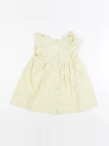 Vertbaudet - robe jaune, blanc - 2 ans