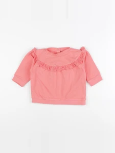 Vertbaudet - sweat rose - 9 mois