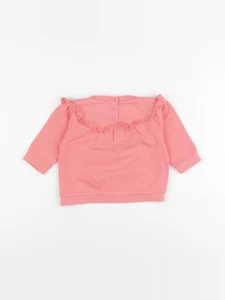 Vertbaudet - sweat rose - 9 mois