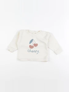 Vertbaudet - sweat beige - 12 mois