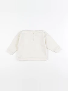Vertbaudet - sweat beige - 12 mois