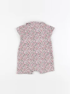 Vertbaudet - combinaison rose, vert - 9 mois