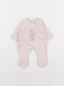 Vertbaudet - pyjama coton rose - 0 mois