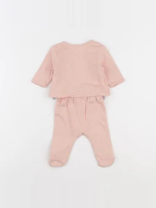 Vertbaudet - pyjama coton rose - 0 mois
