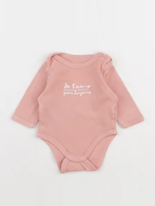 Vertbaudet - body rose - 1 mois