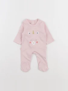 Vertbaudet - pyjama coton rose - 0 mois