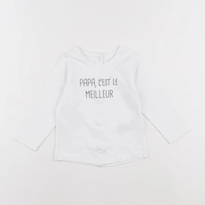 Vertbaudet - tee-shirt blanc - 9 mois