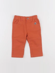 Vertbaudet - pantalon orange - 9 mois