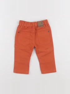 Vertbaudet - pantalon orange - 9 mois