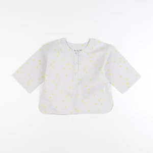 Monoprix - blouse blanc, jaune - 12/18 mois