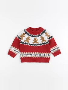 Boutchou - pull rouge - 6 mois