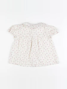 Tape à l'oeil - robe blanc, rose - 24 mois