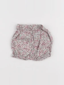 Vertbaudet - bloomer blanc, rose - 6 mois