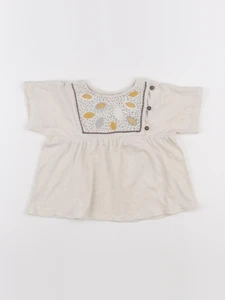 Zara - tee-shirt beige - 2/3 ans