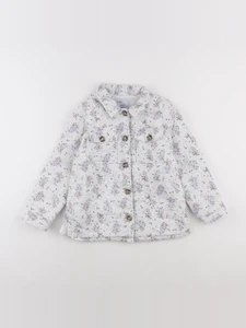 Vertbaudet - veste blanc, rose - 7 ans