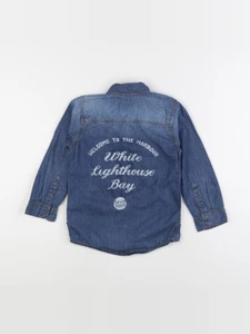 Vertbaudet - chemise imprimé au dos bleu - 6 ans