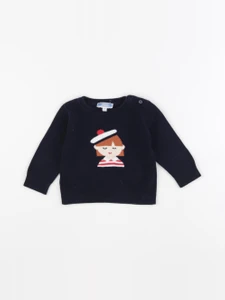 Jacadi - pull bleu - 6 mois