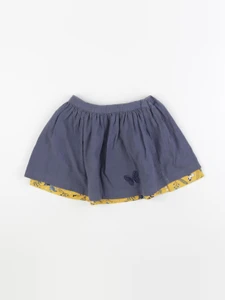Vertbaudet - jupe réversible bleu, jaune - 5 ans