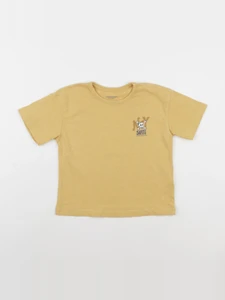 Vertbaudet - tee-shirt imprimé au dos jaune - 4 ans