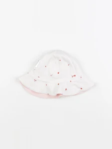 Vertbaudet - chapeau blanc, rose - 3 mois