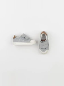 Vertbaudet - tennis à scratch/ lacets gris - pointure 19