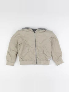 IKKS - veste réversible, doublé beige, gris - 8 ans